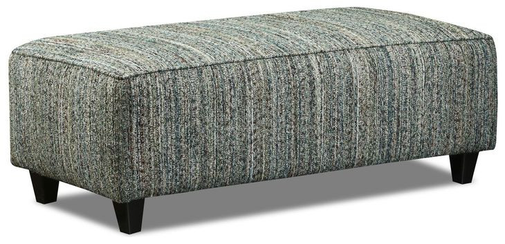 Opal Pine Green and Brown Rectangular Cocktail Ottoman