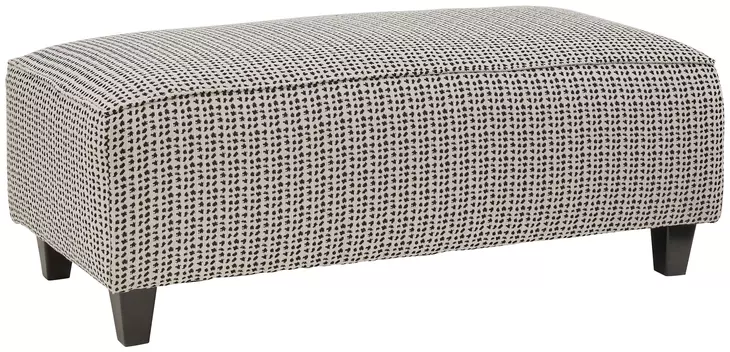 Wowza Dusk Tan and Black Upholstered Rectangular Cocktail Ottoman