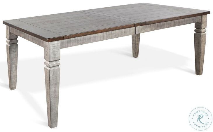 Hillside Hearth Gray 90" Extendable Rectangular Dining Table