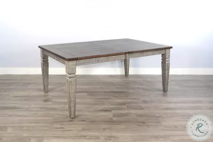 Hillside Hearth Gray 90" Extendable Rectangular Dining Table