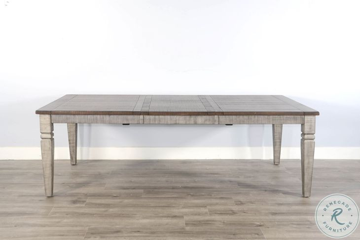 Hillside Hearth Gray 90" Extendable Rectangular Dining Table