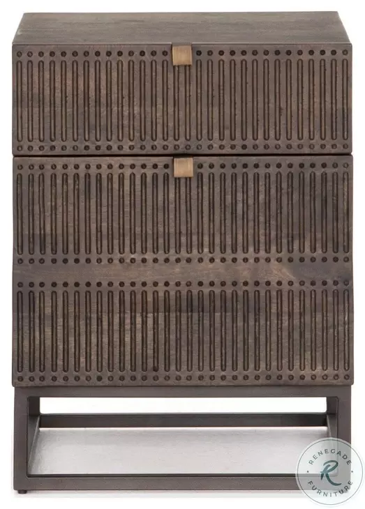 Kelby Vintage Brown 2 Drawer Filing Cabinet
