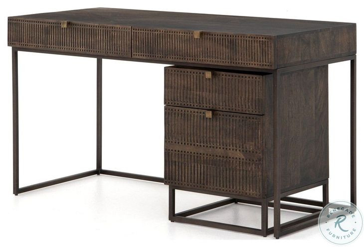 Kelby Vintage Brown 2 Drawer Filing Cabinet