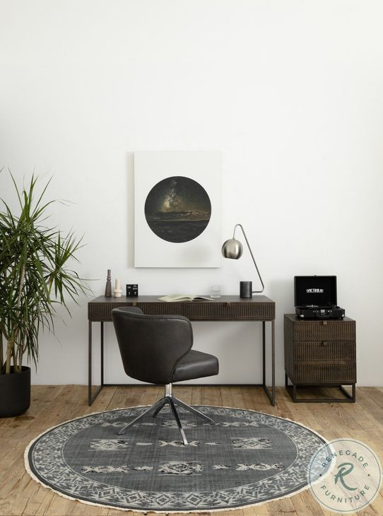 Kelby Vintage Brown 2 Drawer Filing Cabinet