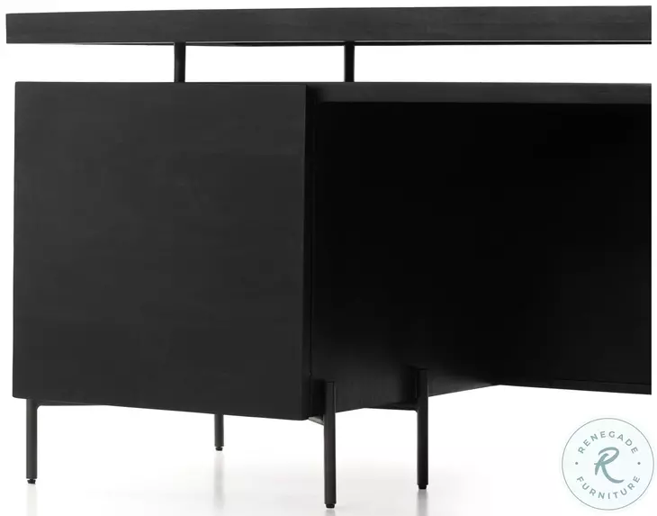 Raffael Carved Black Wash Desk From Home Gallery Stores | Home