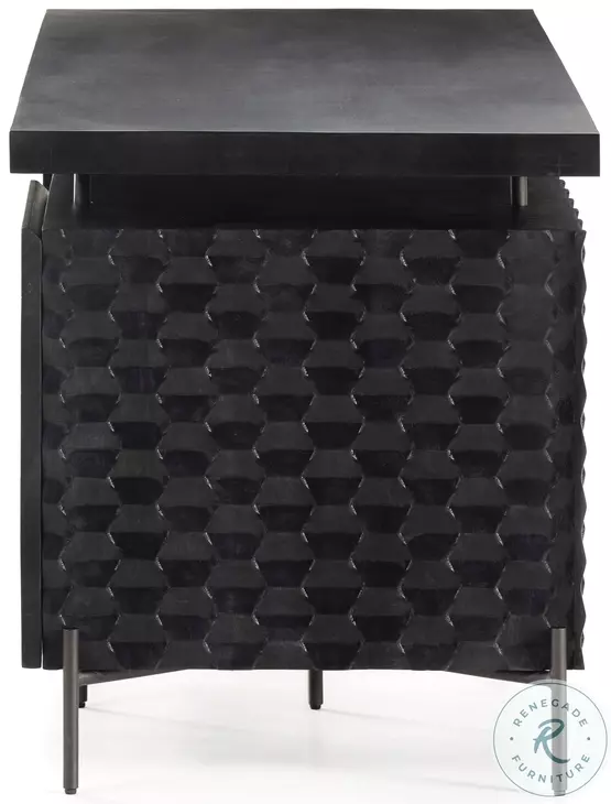 Raffael Carved Black Wash Desk From Home Gallery Stores | Home