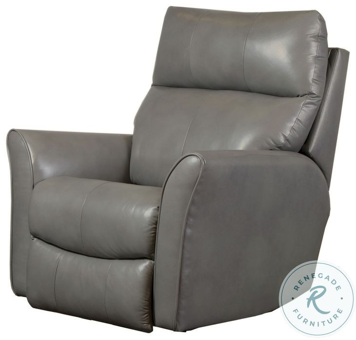 Stardust Valentino Granite Leather Swivel Rocker Recliner