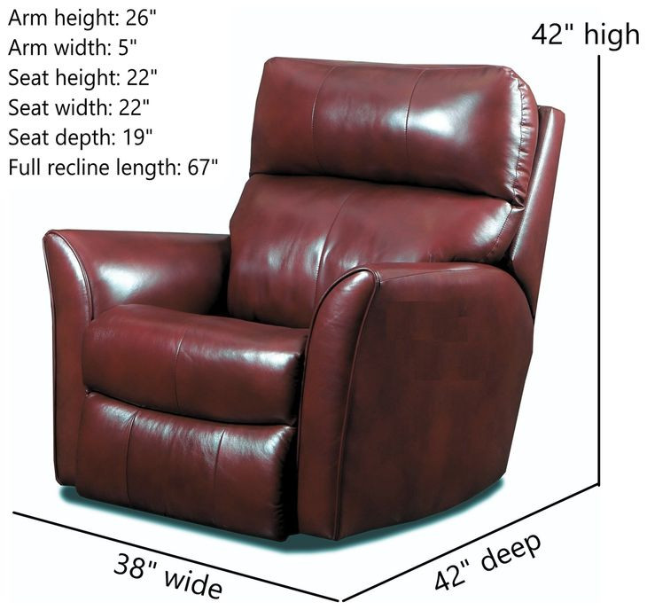 Stardust Crimson Leather Rocker Recliner