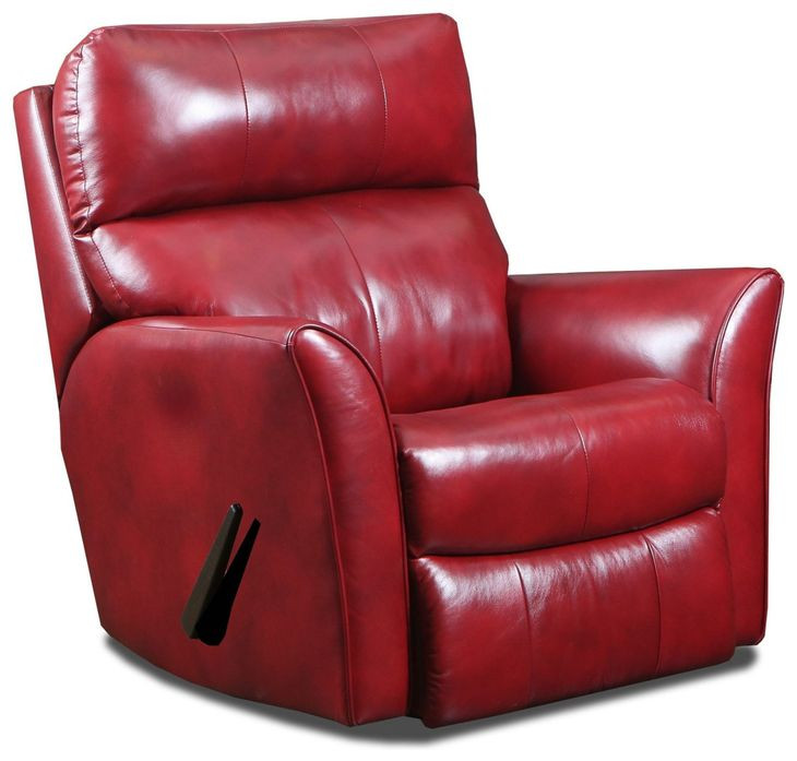 Stardust Red Leather Rocker Recliner
