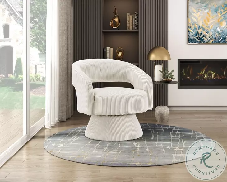 Upton Beige Swivel Chair