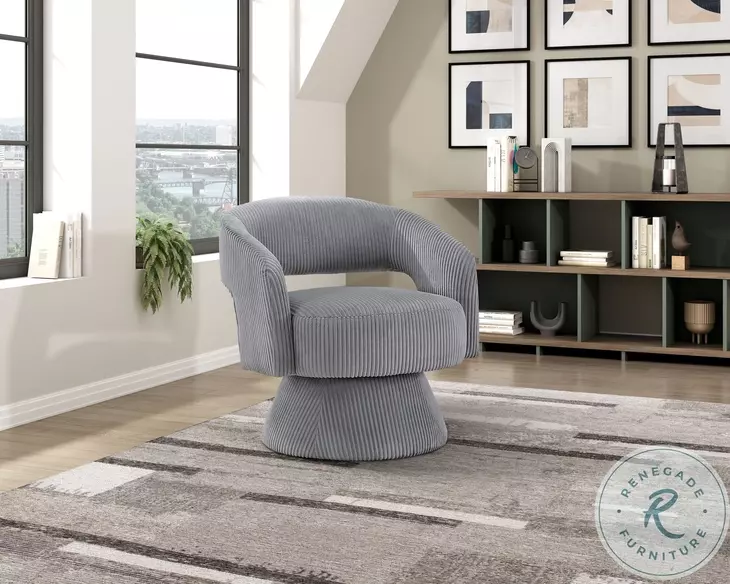 Upton Dark Gray Swivel Chair