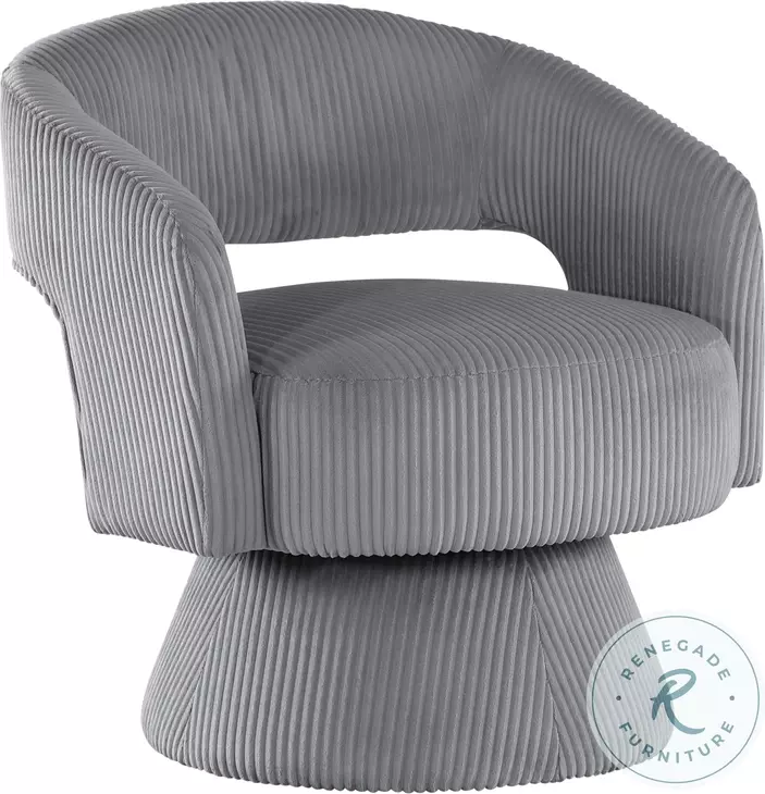 Upton Dark Gray Swivel Chair