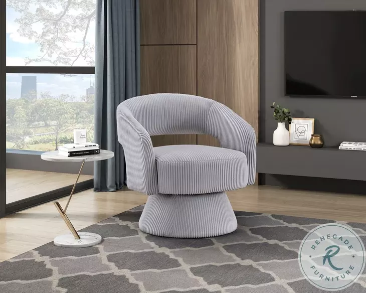 Upton Gray Swivel Chair