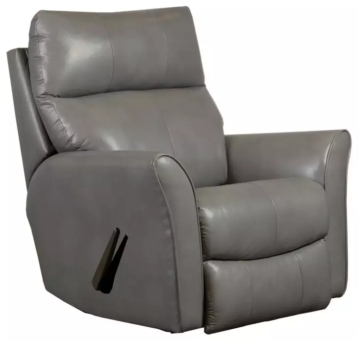 Stardust Valentino Granite Leather Swivel Rocker Recliner