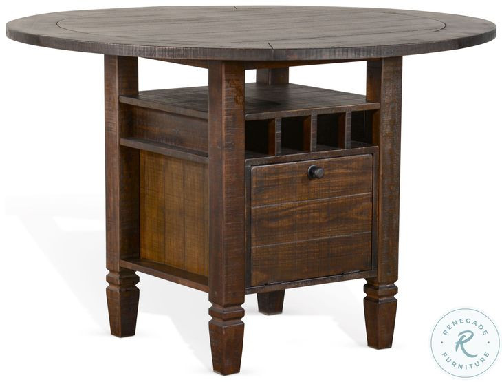 Sagewyn Dark Brown 54" Round Counter Height Dining Table