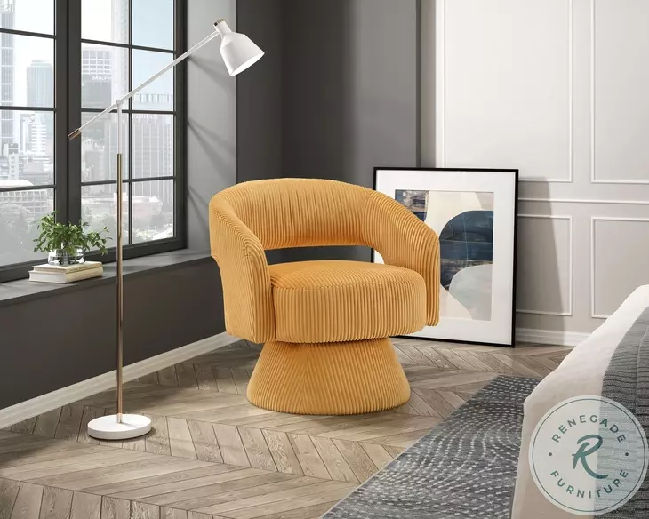 Upton Yellow Swivel Chair