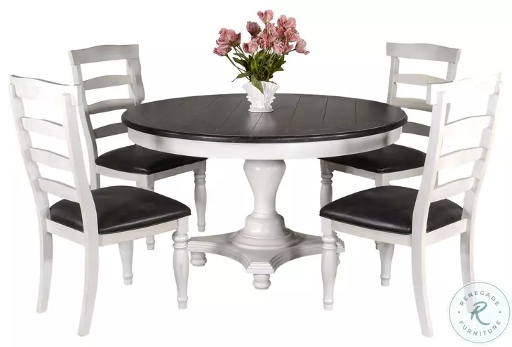 Heritage House White 54" Round Dining Table