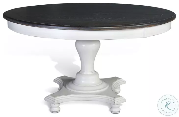 Heritage House White 54" Round Dining Table