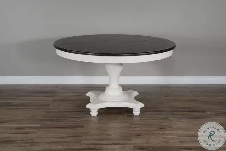 Heritage House White 54" Round Dining Table