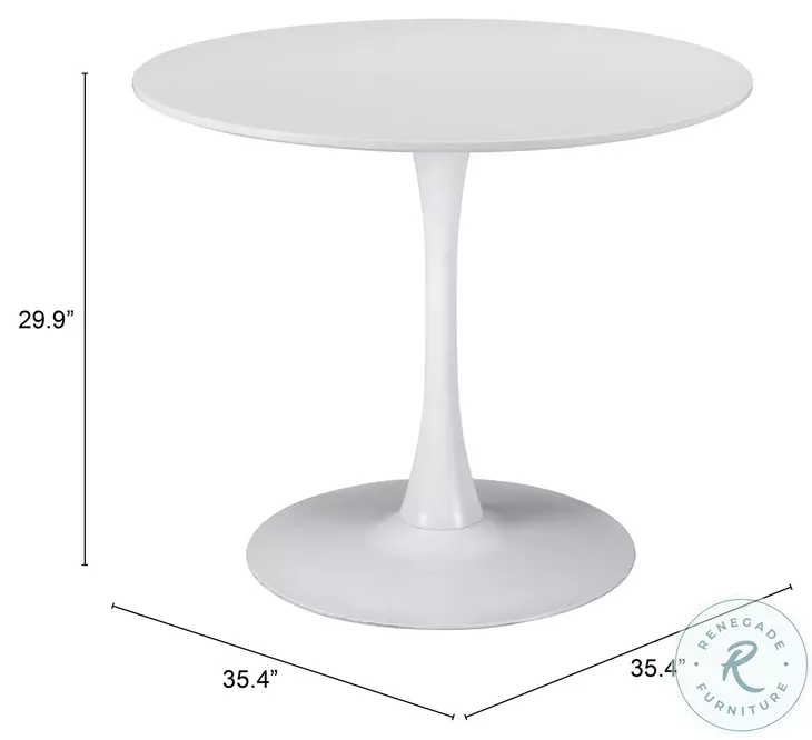 Opus White Counter Height Dining Table