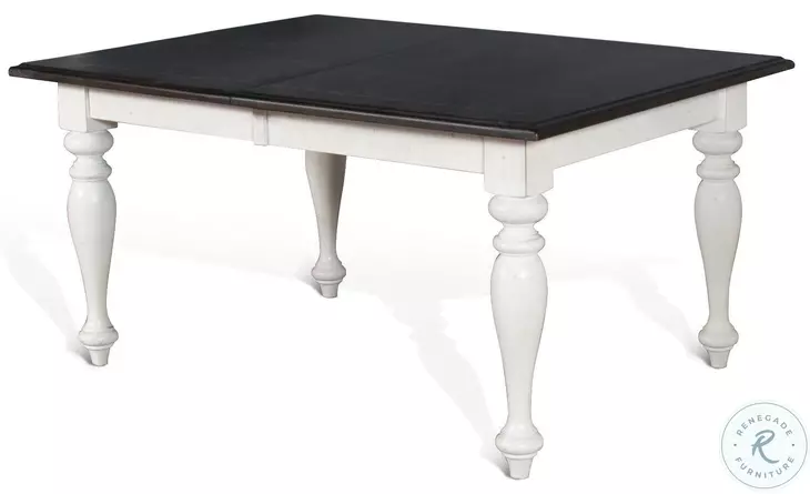 Heritage House White 84" Extendable Rectangular Dining Table