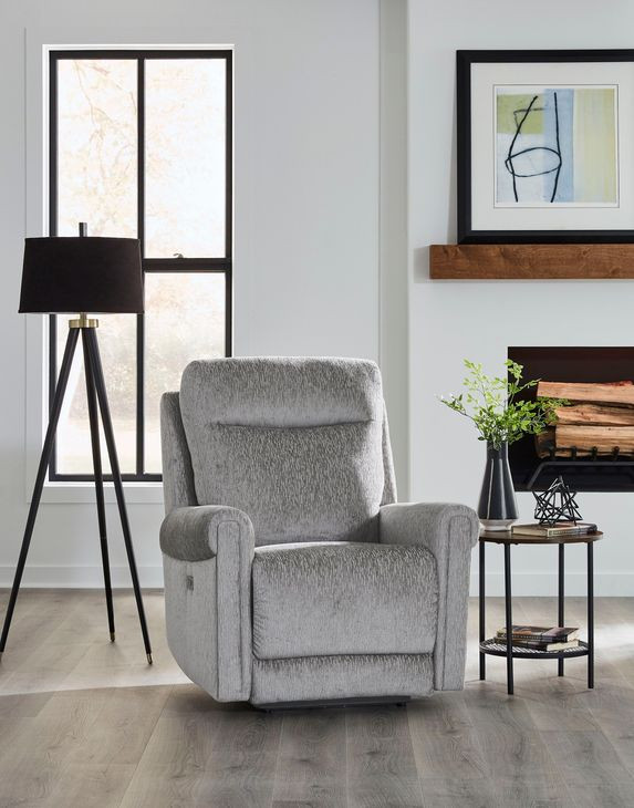 Reese Cobblestone Rocker Power Recliner with USB Charging