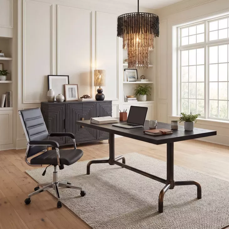 Trazo Black 4 Door Accent Cabinet