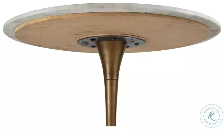 Fullerton White And Gold Dining Table