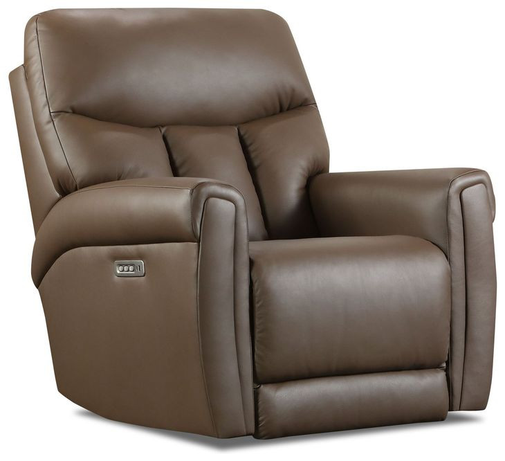 Sutton Chocolate Leather Triple Power Rocker Recliner with USB Charging