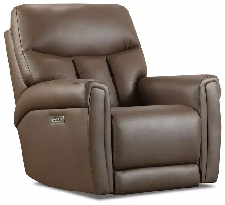 Sutton Chocolate Leather Zero Gravity Triple Power Recliner with USB Charging