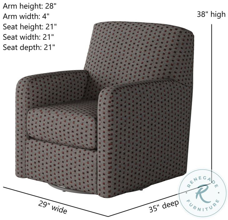 Flash Dance Lava 29" Wide Swivel Glider