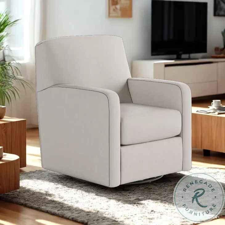 Flash Dance Sand Leather Swivel Glider Recliner