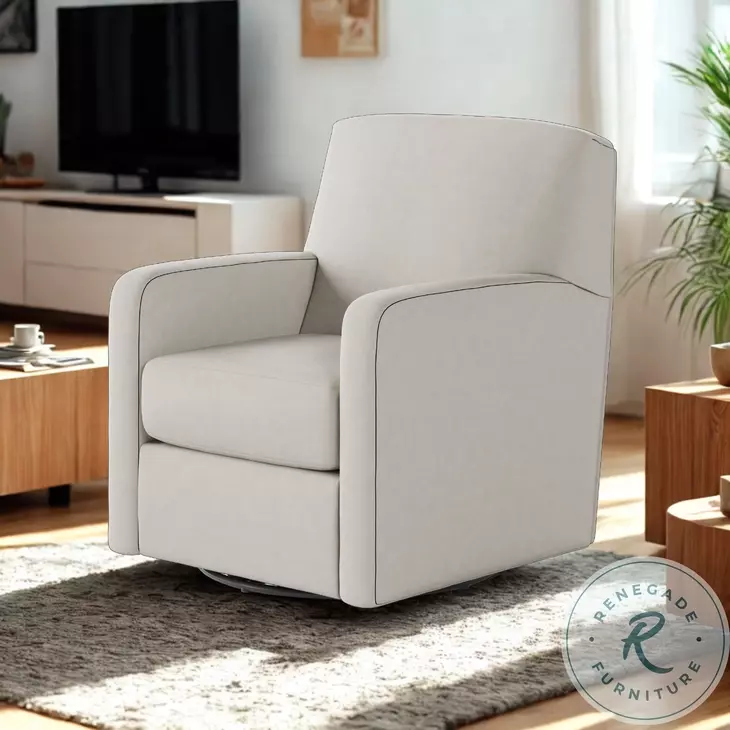 Flash Dance Sand Leather Swivel Glider Recliner