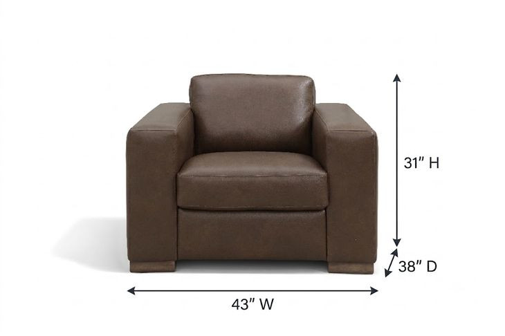 Inglewood Vintage Brown Cigar Leather Upholstered Accent Chair