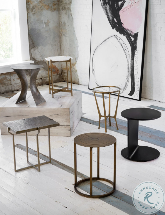 Griffon Rustic Fossil Side Table from Four Hands Coleman Furniture