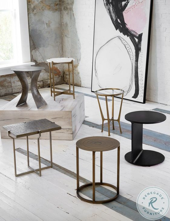 Griffon Rustic Fossil Side Table