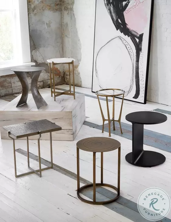 Griffon Rustic Fossil Side Table