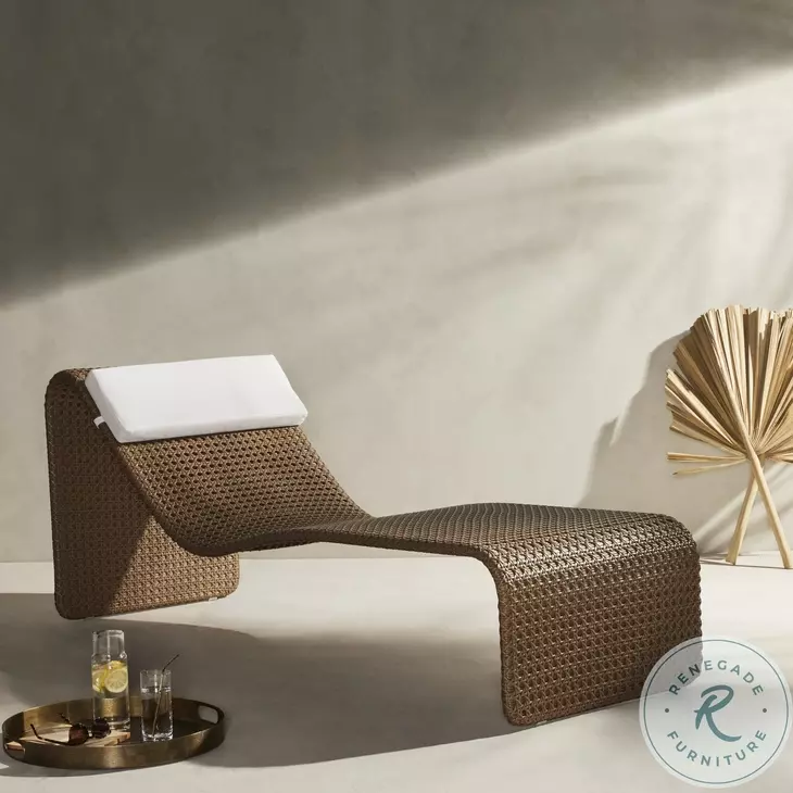 Paige Natural Woven 80" Outdoor Chaise
