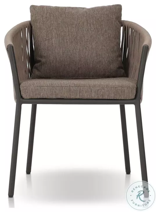 Porto Ellor Brown Outdoor Dining Chair