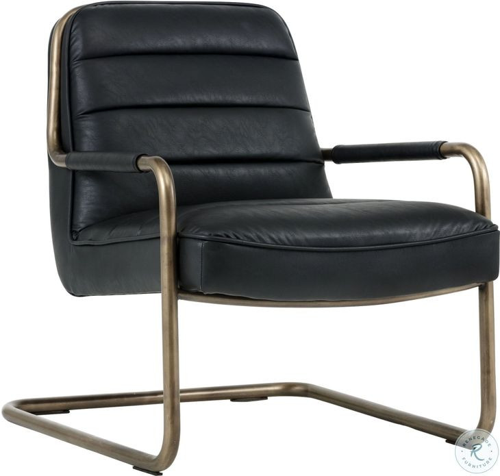 Lincoln Vintage Black Lounge Chair