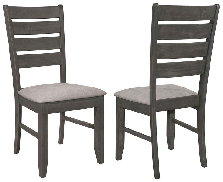 Dalila Grey Ladder Back Side Chair Set of 2