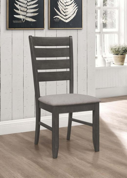 Dalila Grey Ladder Back Side Chair Set of 2