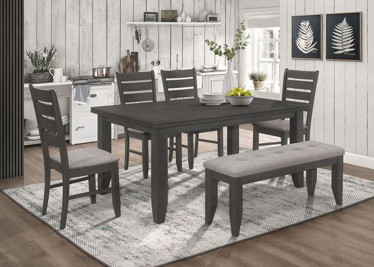 Dalila Grey Ladder Back Side Chair Set of 2 From Home Gallery