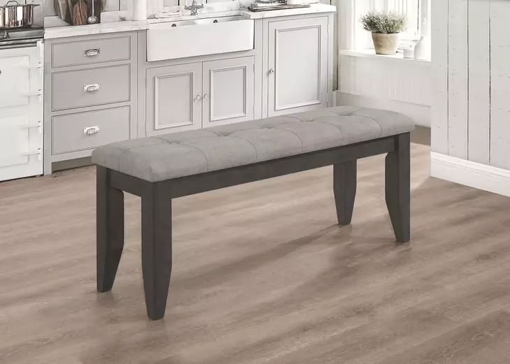 Dalila Dark Grey Padded Cushion Bench