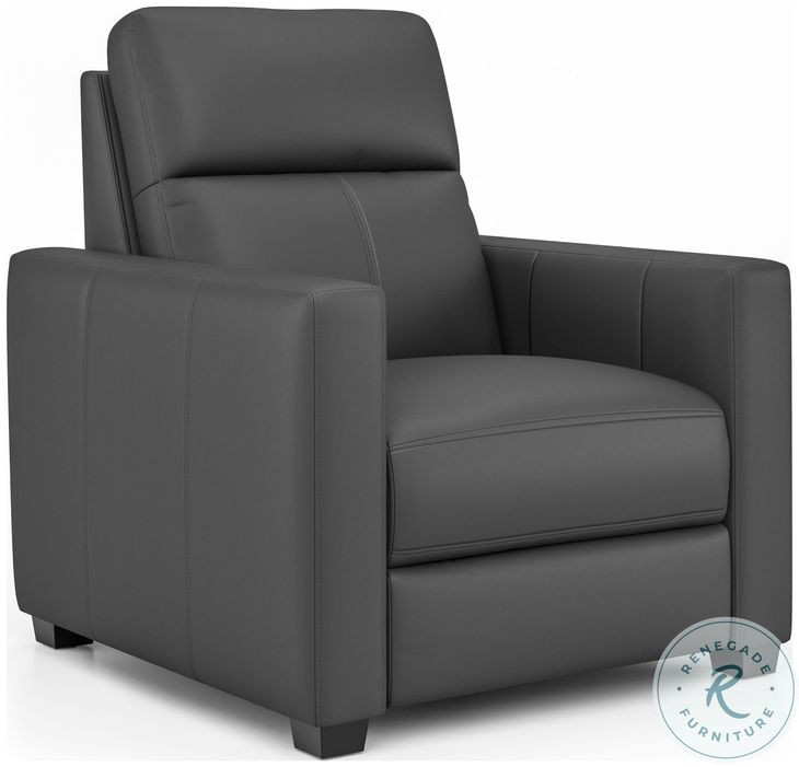 Broadway Shale Leather Power High Leg Recliner with Power Headrest