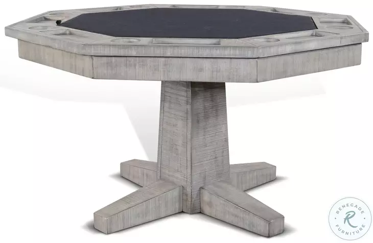 Elmcrest Gray 53" Reversible Game and Dining Poker Table