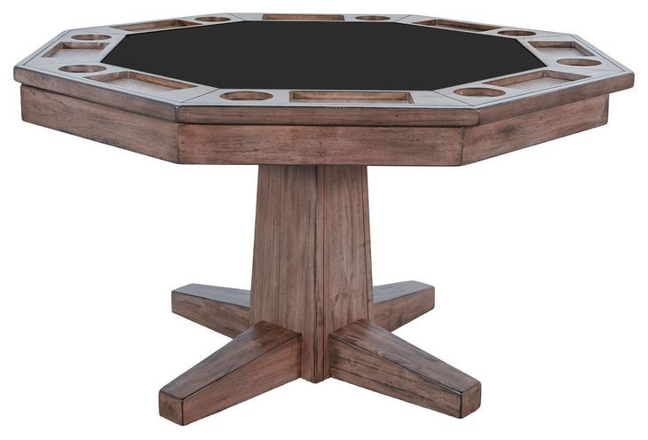 Velden Hollow Natural 53" Reversible Game and Dining Poker Table