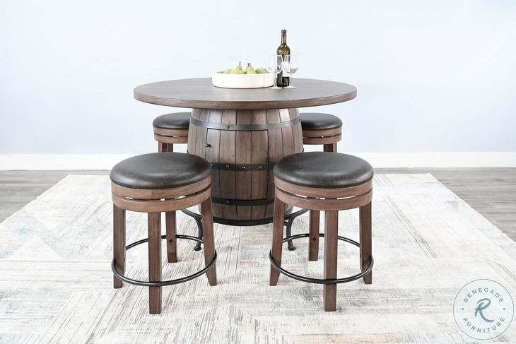 Velden Hollow Buckskin Swivel Counter Height Stool Set of 2