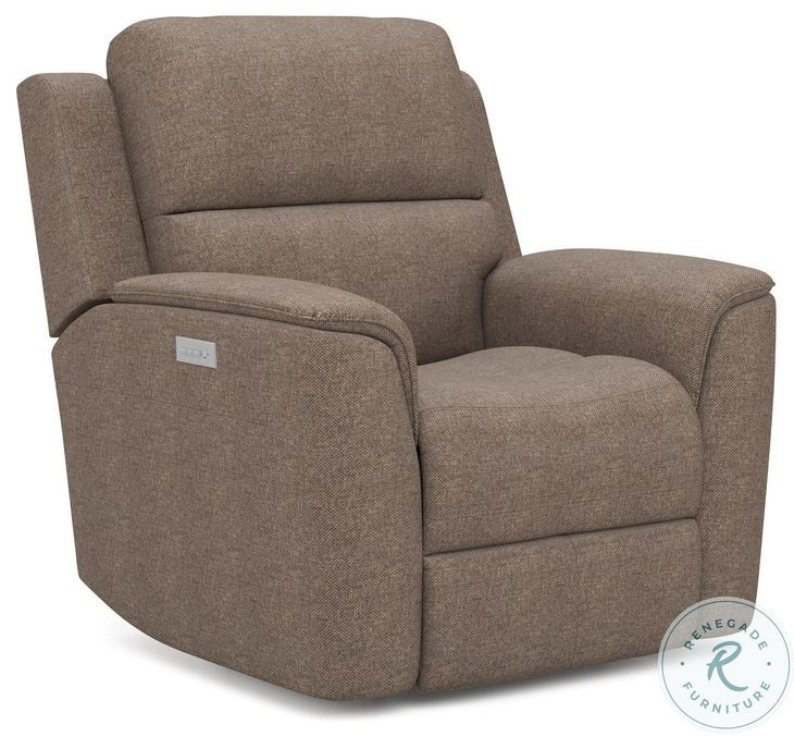 Henry Brown Power Recliner with Power Headrest and Lumbar