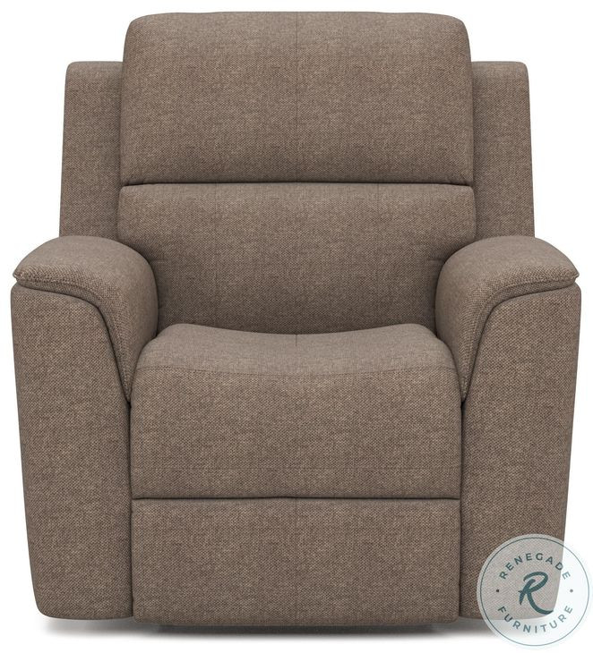 Henry Brown Power Recliner with Power Headrest and Lumbar